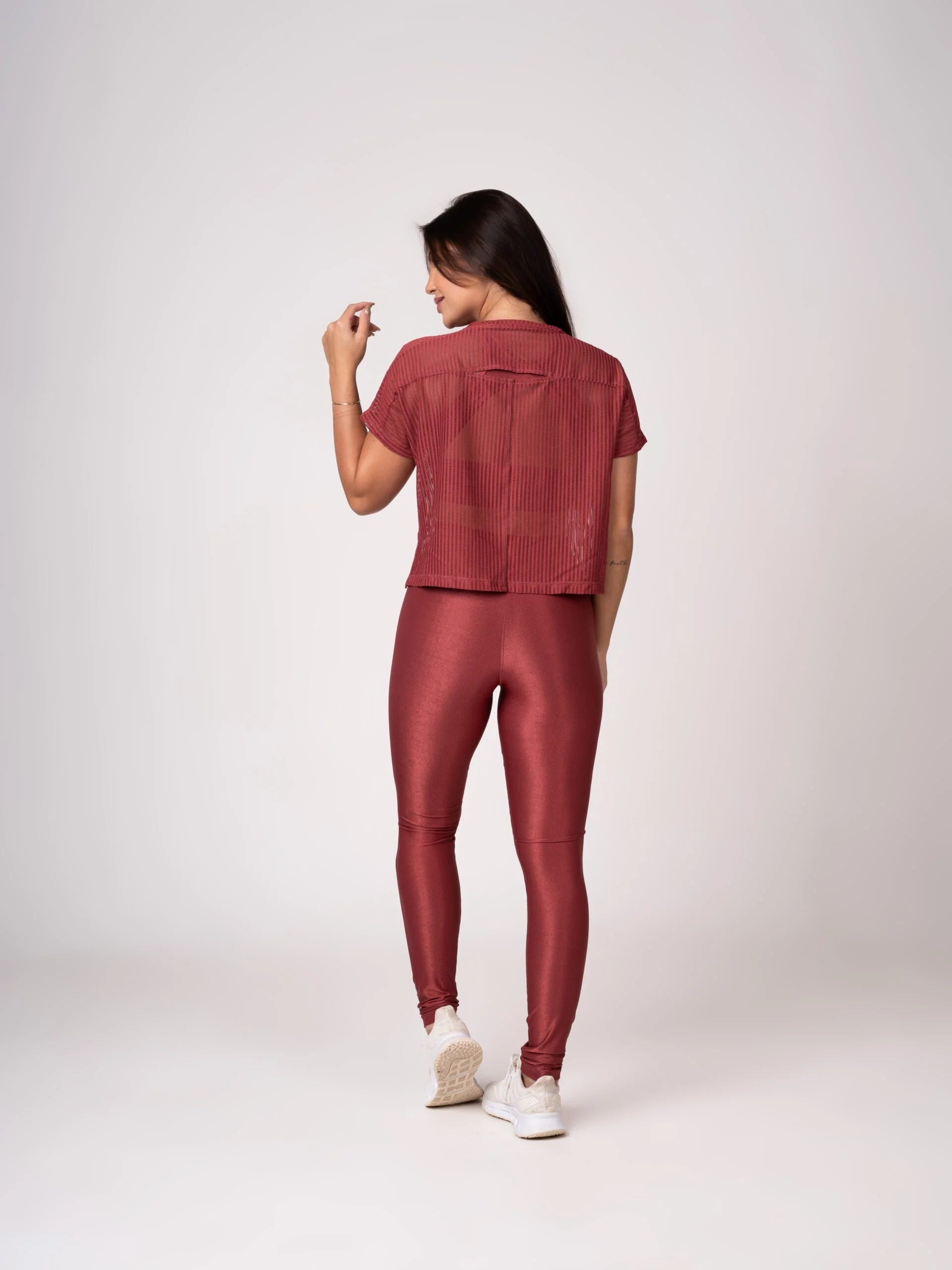 Cropped Fitness Dry Fit Marilia - Bordô 2